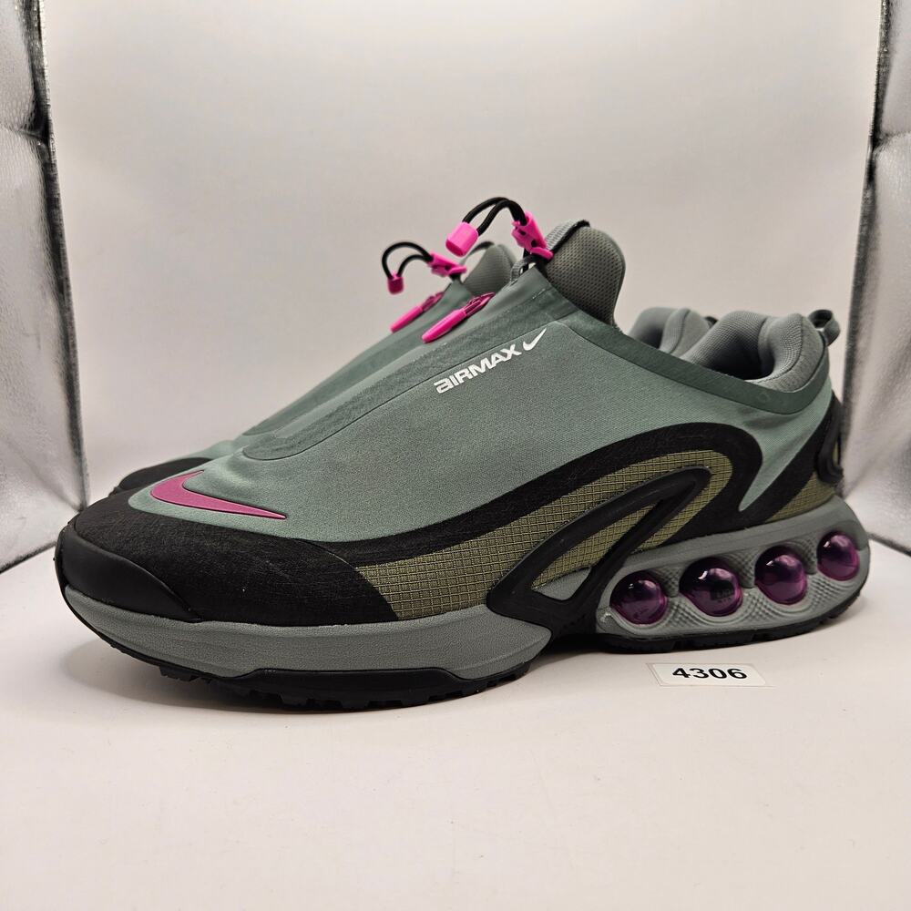 NIKE MEN'S 15 AIR MAX DN ROAM CLAY GREEN BLACK PINK PURPLE HQ8605-300